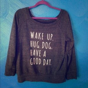 Dog lover wide neck long sleeve